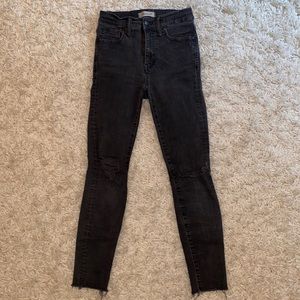 Madewell 9” High Rise Super Skinny Ripped Jeans
